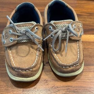 Sperry Tan Kids Topsiders